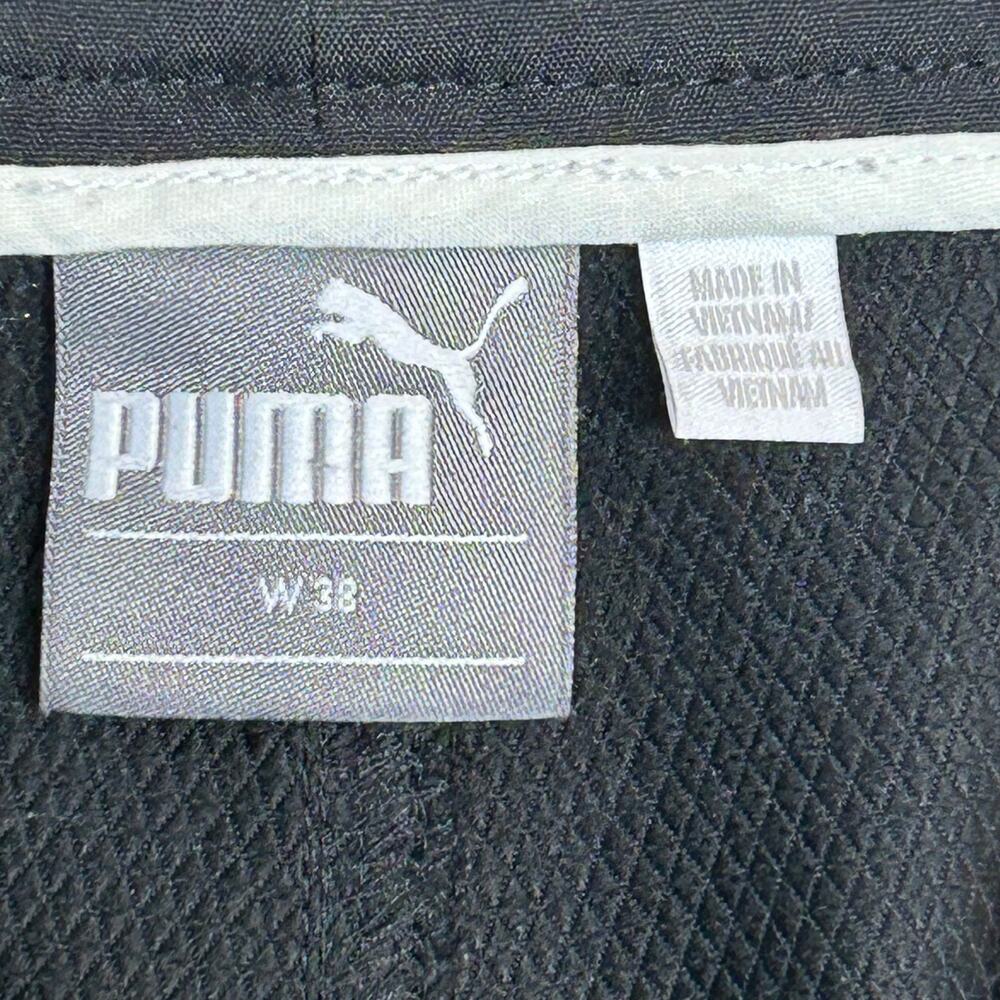 Puma Shorts Mens 38 Black Flat Front Golf Tech 11" Inseam Stretch‎ 3% Elastane - Picture 8 of 9